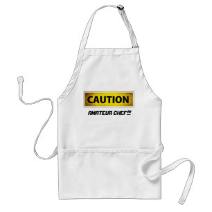 Caution amateur chef standard apron