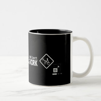 Caution Architect at Work Two-Tone Coffee Mug