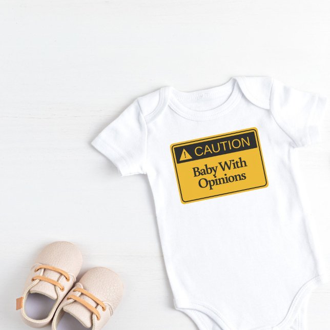 Caution: Baby with Opinions Baby Bodysuit (Caution: Baby with Opinions Baby Bodysuit)