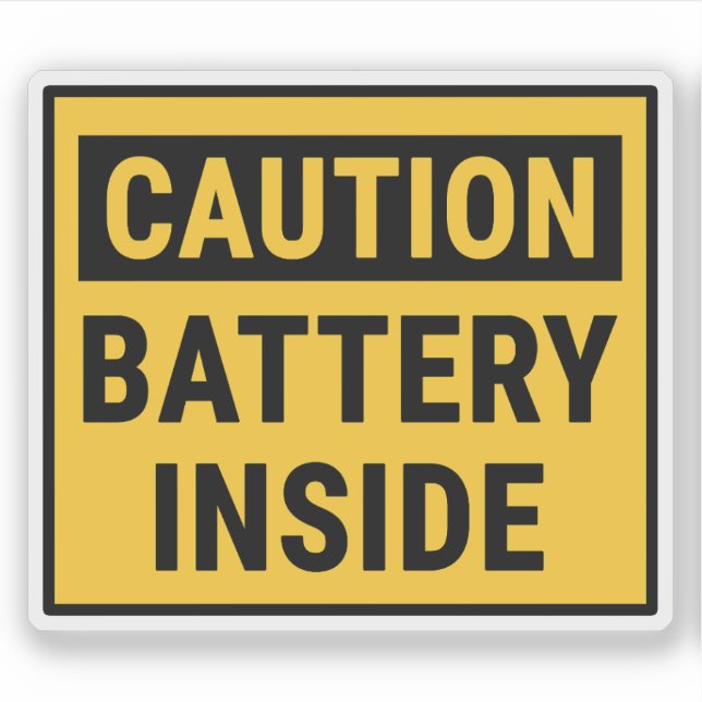 Caution Battery Inside (Front)