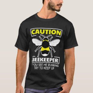 Caution   Beekeeper Cool Nature Bee Tee