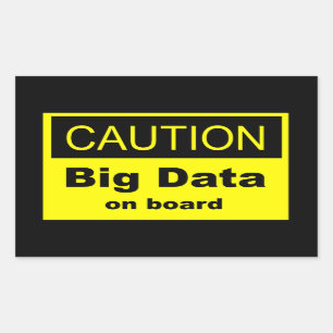 Caution Big Data On Board Rectangular Sticker