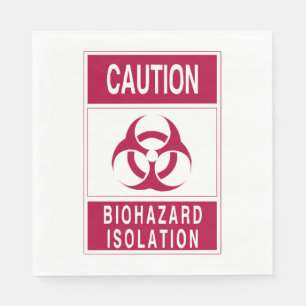Caution Biohazard Napkin