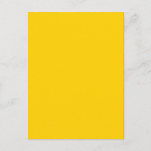 Caution Bright Yellow Solid Trend Colour Postcard (Front)