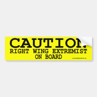 CAUTION Bumper Sticker