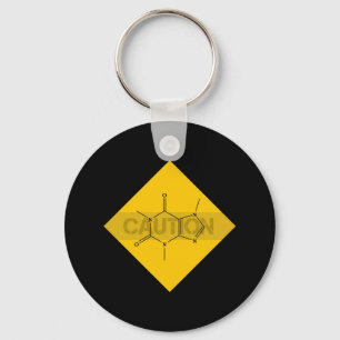 Caution: Caffeine Key Ring