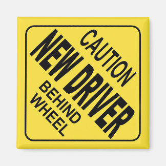 caution car magnet