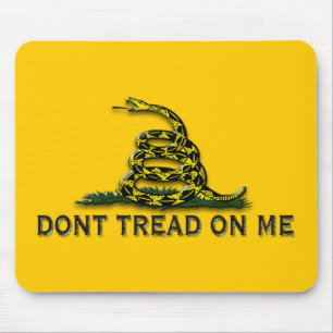 CAUTION "Don't Tread On Me" FLAG Mouse Pad