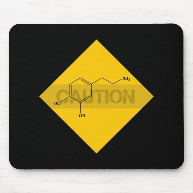 Caution: Dopamine Mouse Pad (Front)