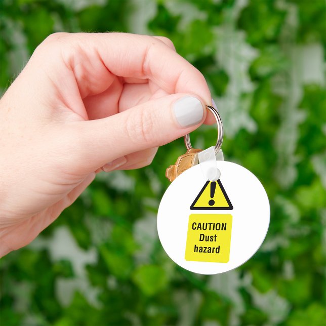 Caution Dust Hazard Sign Key Ring (Creator Uploaded)