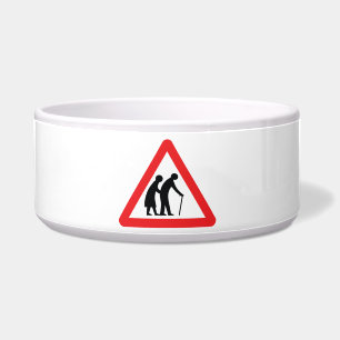 CAUTION Elderly People - UK Traffic Sign