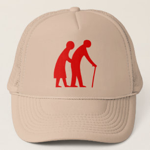 CAUTION Elderly People - UK Traffic Sign Trucker Hat