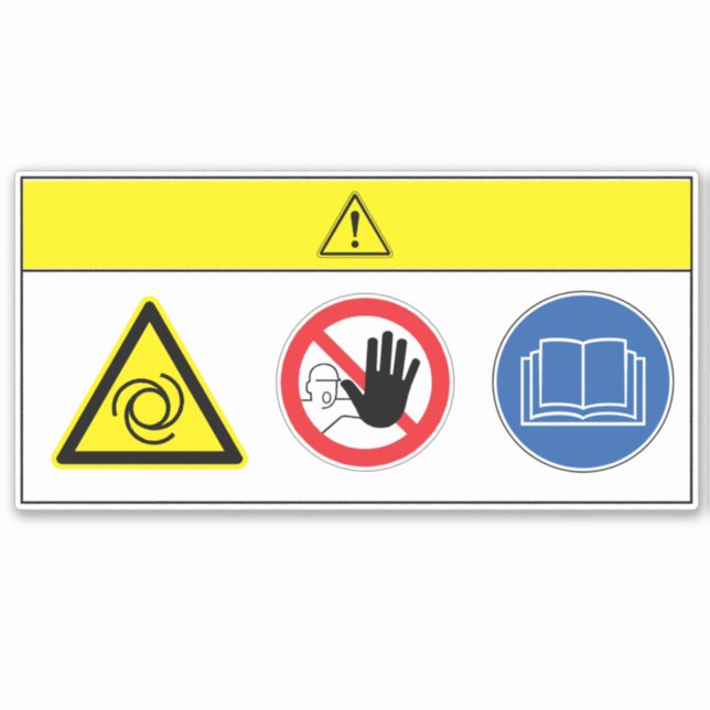 Caution/Equipment Starts Automatically Label (Front)
