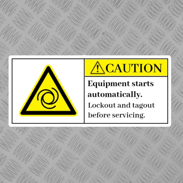 Caution Equipment Starts Automatically Label (Creator Uploaded)