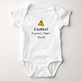 Caution: Explosive Diaper Ahead! Baby Bodysuit