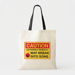 Caution: Extremely Musical Tote Bag
