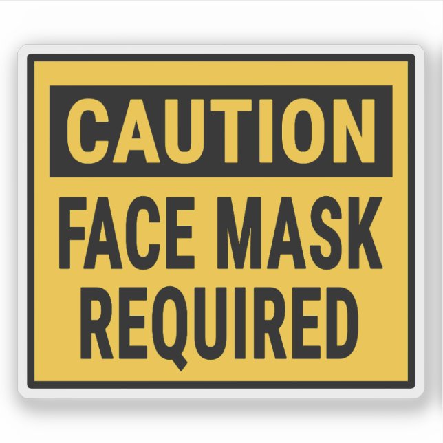 Caution Face Mask Required (Front)