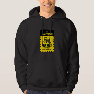 Caution Farmer Flying Tools And Offensive Language Hoodie