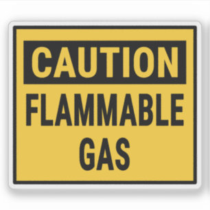 Caution Flammable Gas