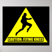 Caution: Flying Knees MMA/ Muay Thai Poster