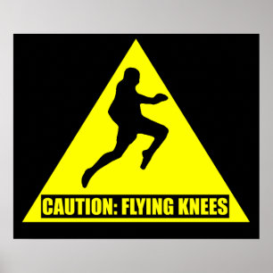 Caution: Flying Knees MMA/ Muay Thai Poster