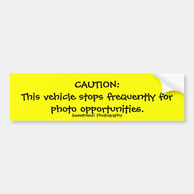 Caution, Frequent Stops Bumper Sticker (Front)