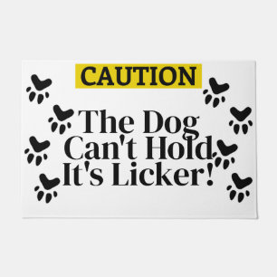 "Caution..." Funny Dog Owner Doormat