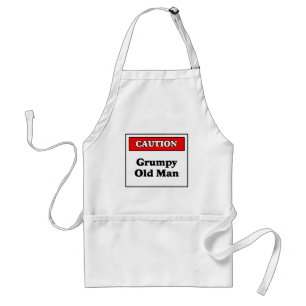 Caution Grumpy Old Man Standard Apron