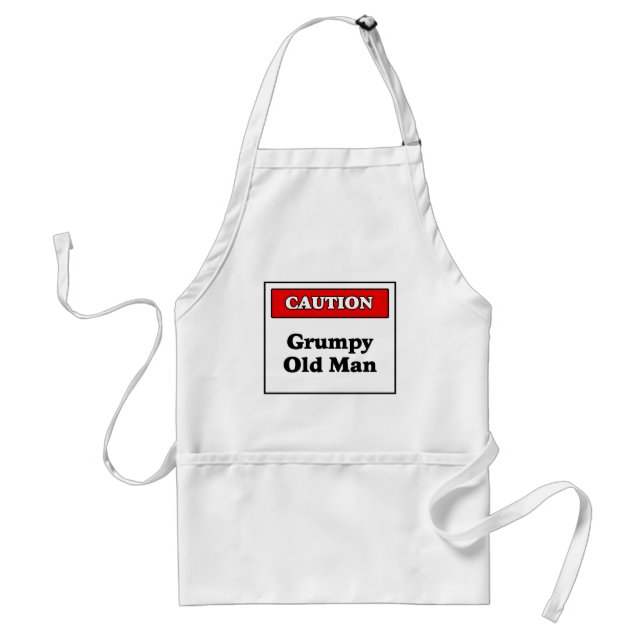 Caution Grumpy Old Man Standard Apron (Front)