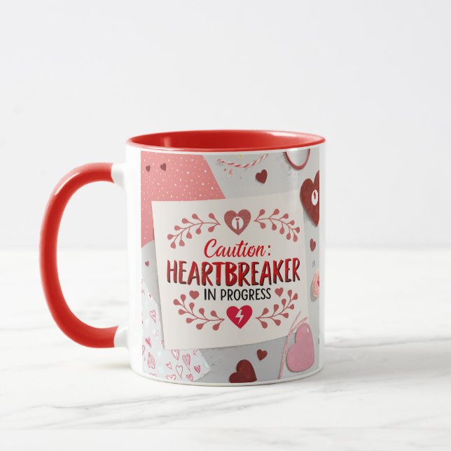 Caution: Heartbreaker in Progress Mug (Left)