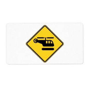 Caution Helicopter Sign