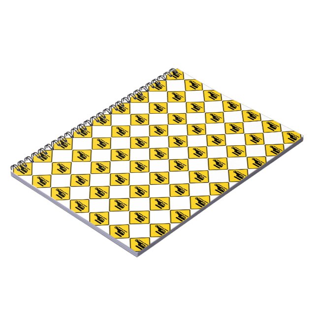Caution Helicopter Sign Notebook (Left Side)