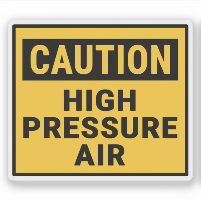 Caution High Pressure Air  (Front)