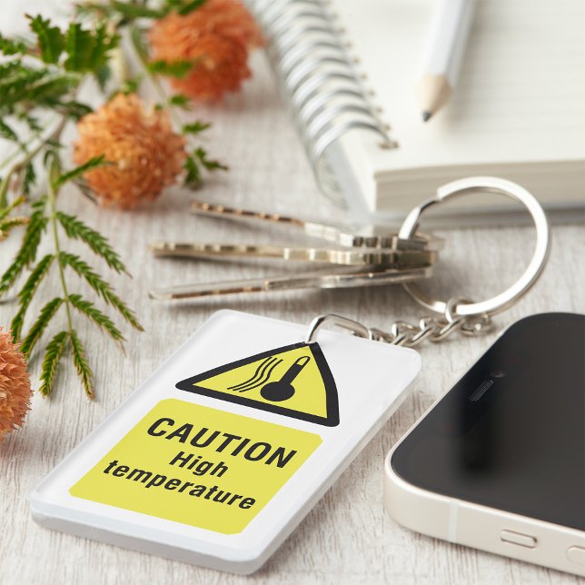 Caution High Temperature Sign Key Ring (Creator Uploaded)