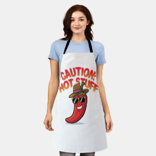 Caution: Hot Stuff Design - Fun Chili Pepper Apron