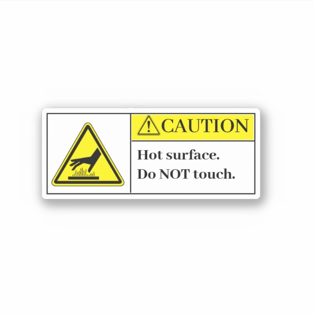 Caution Hot Surface Label (Front)