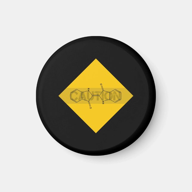 Caution: Indigo Magnet (Front)