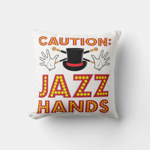 Caution Jazz Hands Dance Dancer Cushion