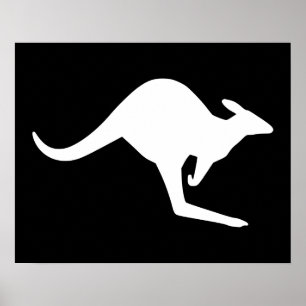 Caution Kangaroo Poster