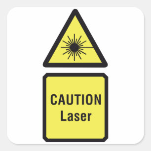 Caution Laser Stickers