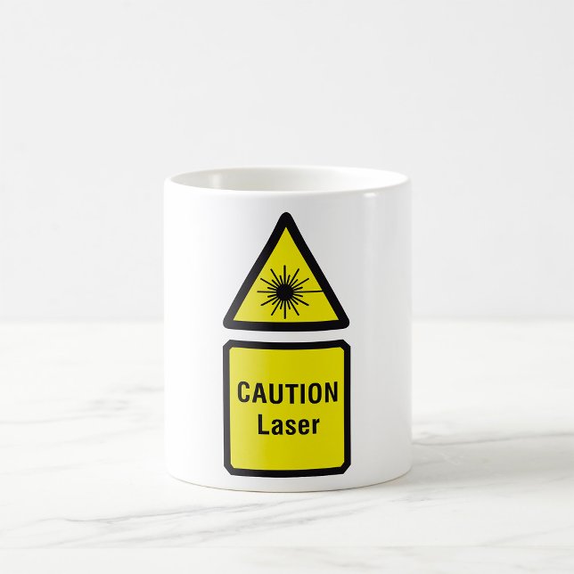 Caution Laser Warning Sign Coffee Mug (Creator Uploaded)
