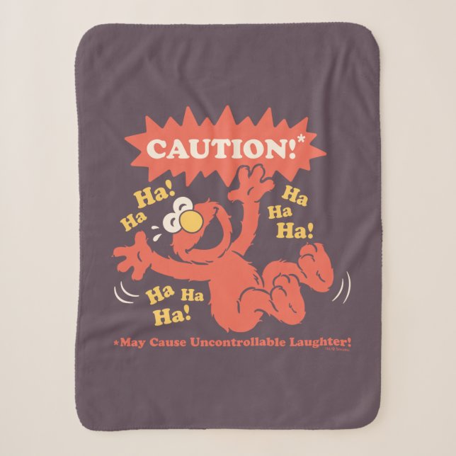 Caution Laughing Elmo Ahead Sherpa Blanket (Front)