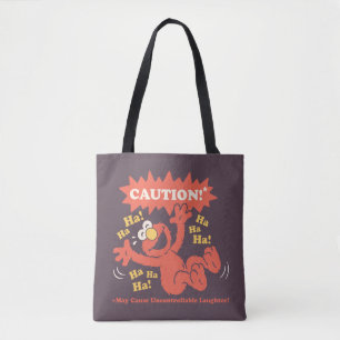 Caution Laughing Elmo Ahead Tote Bag