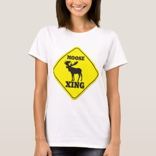 Caution- Moose Crossing T-Shirt