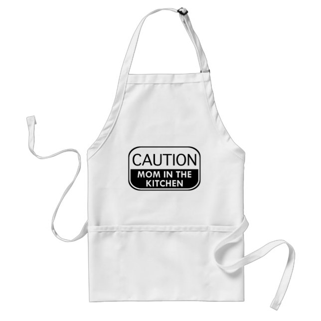 Caution Mum In The Kitchen Standard Apron (Front)