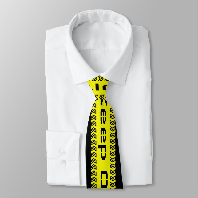 Caution Neck Tie (Tied)
