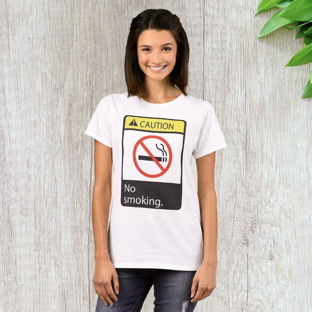 Caution No Smoking Sign T-Shirt (Creator Uploaded)