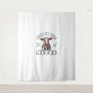Caution Not In The Moood Cow Stress Crazy Moody Tapestry
