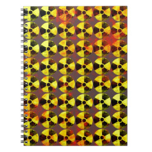 caution, nuclear energy notebook