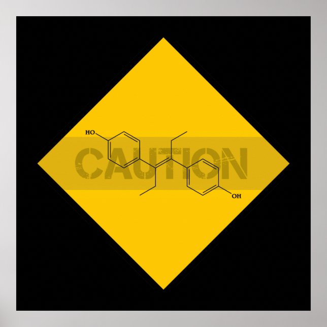 Caution: Oestrogen Poster (Front)